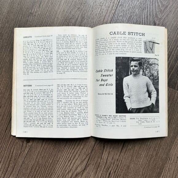 Vintage 60s Learn How Coats & Clarks Book Crochet Knitting Embroidery Guide - Picture 9 of 12
